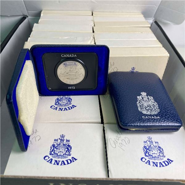 Lot of 20 1972 Canada Cased Dollars