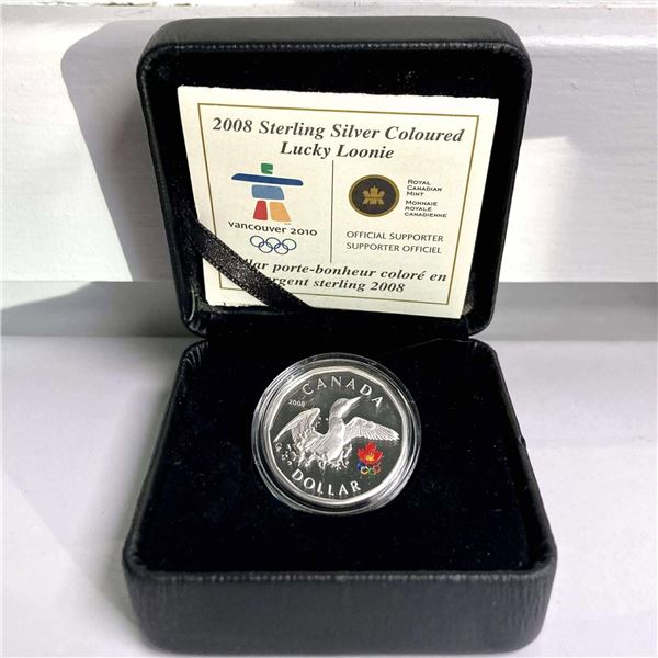 2008 Canada Lucky Loonie Silver Coin