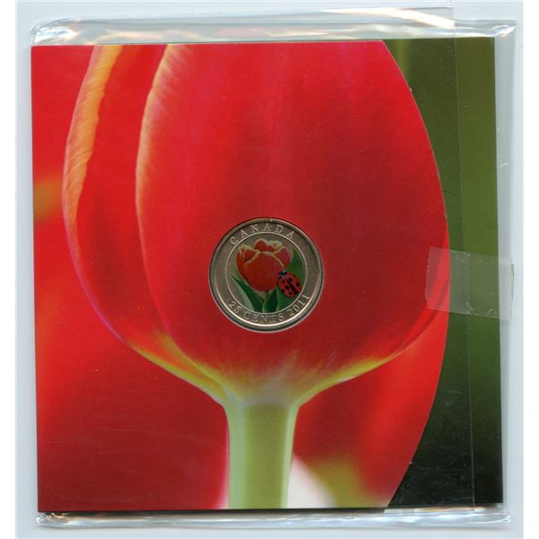 2011 Canada 25 Cent Tulip Coin
