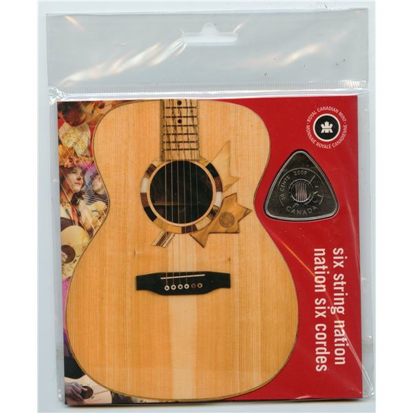 2009 Canada 50 Cent Guitar Pick Coin