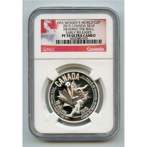 2015 Canada $10 FIFA Silver Coin