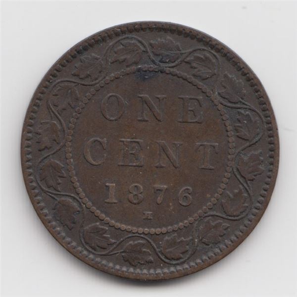 1876 H Canada Large Cent