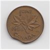 1956 Canada 1 Cent Clipped Planchet Error