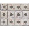Image 1 : Lot of 12 Canada George V Nickels