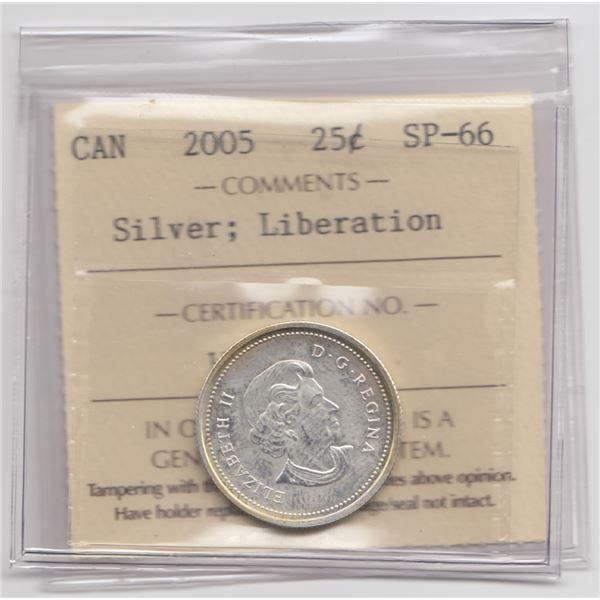 2005 Canada 25 Cent Silver Liberation