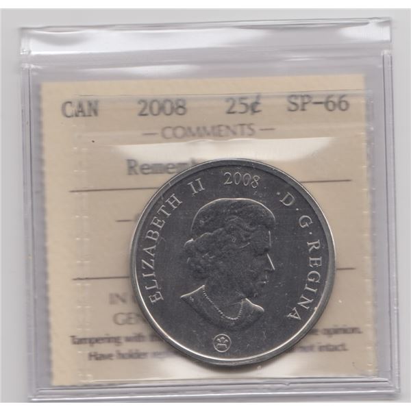 2008 Canada 25 Cent Remembrance