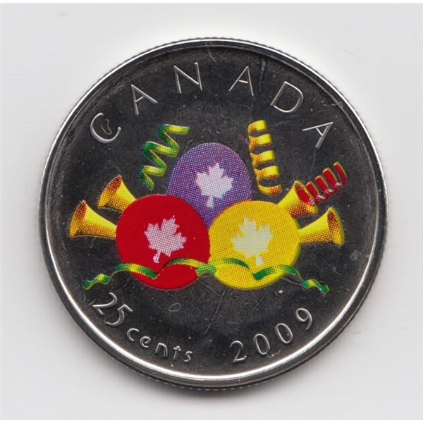 2009 Canada 25 Cent Birthday Coin
