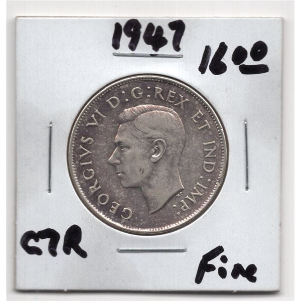 1947 Canada 50 Cent Silver Coin