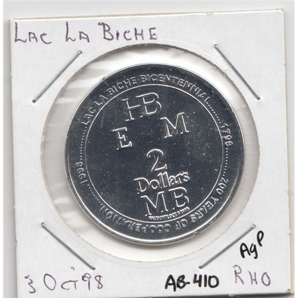1998 Lac La Biche AB municipal trade token - AgP