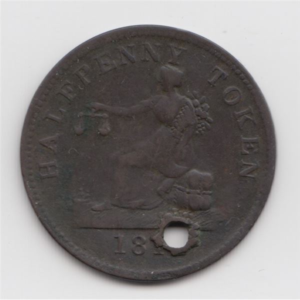 1812 Lower Canada 1/2 Penny Token