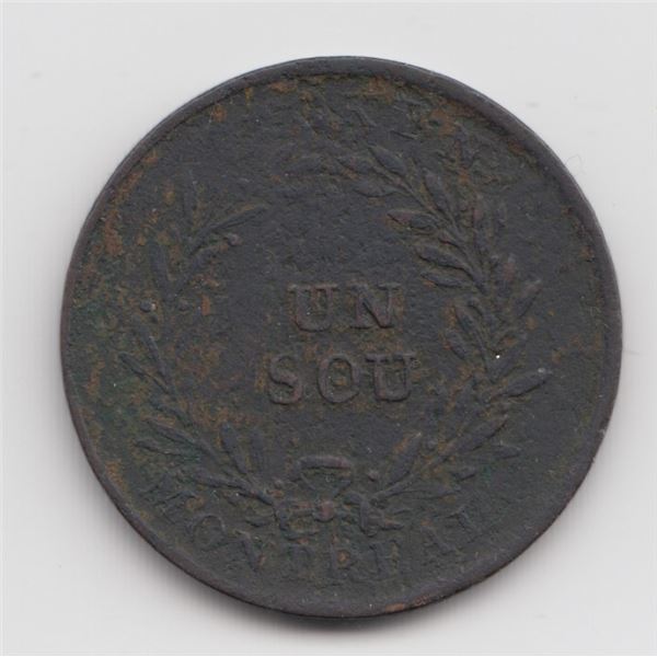 Lower Canada Bouquet Sou Token