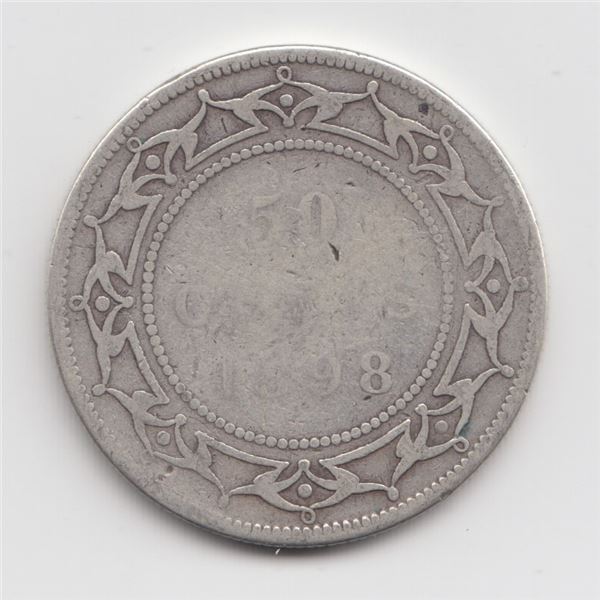 1898 Newfoundland 50 Cent Silver Coin