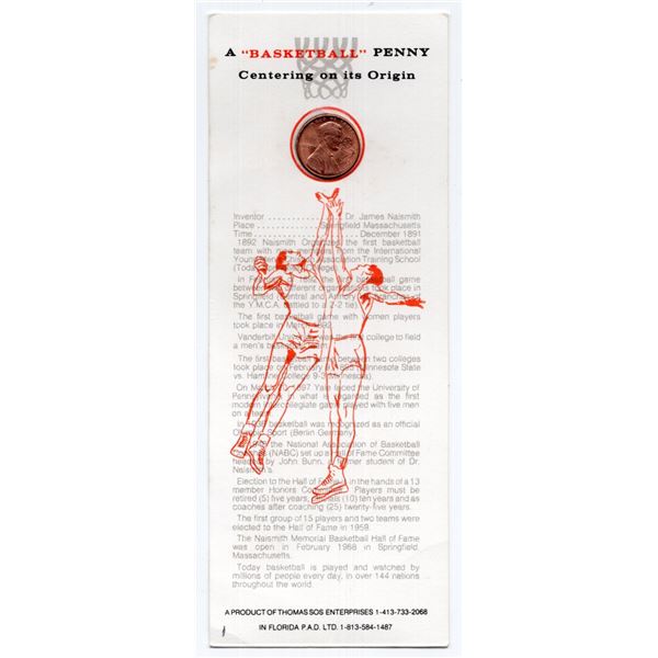 1989 US Basketball Counterstamp Penny