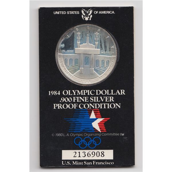 1984 US Olympic Proof Silver Dollar