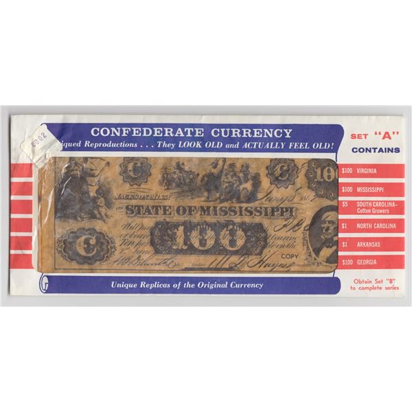 Confederate Currency Reproduction Set