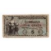 US 5 Cents Military Payment Certificate