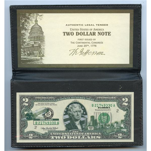 2003 US $2 Note with Space Shuttle