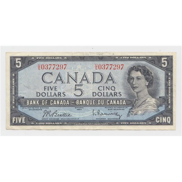 1954 Bank of Canada $5 Note