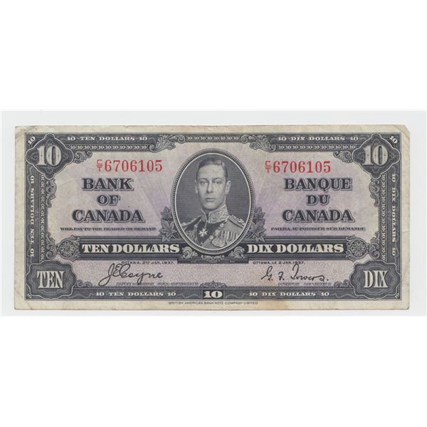 1937 Bank of Canada $10 Note