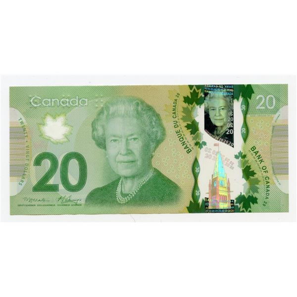 2012 Bank of Canada $20 RADAR Note