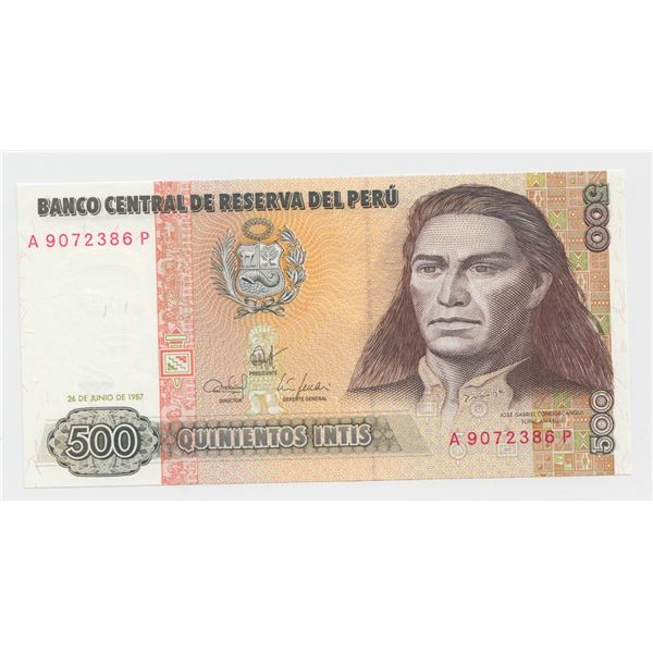 1987 Peru 500 Intis Note