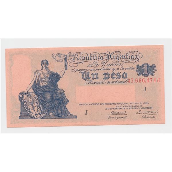 1944-45 Argentina 1 Peso Note
