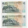 Image 2 : 2 Consecutive 2004 Jersey 1 Pound Notes