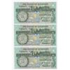 Image 1 : 3 Consecutive 1991 Guernsey 1 Pound Notes
