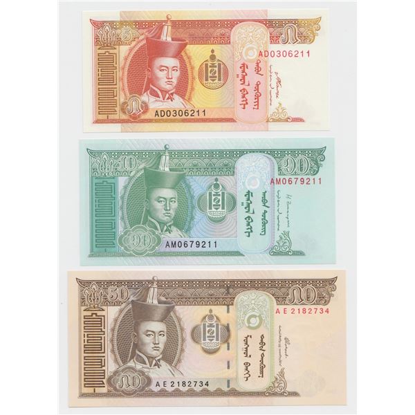 Mongolia 5, 10, 50 Togrog Notes