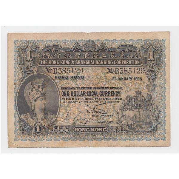 1925 Hong Kong $1 Note