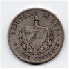 Image 2 : 1948 Cuba 20 Centavos Silver Coin