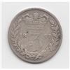 Image 1 : 1877 Great Britain 3 Pence Silver Coin