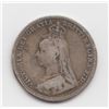 Image 2 : 1890 Great Britain 3 Pence Silver Coin