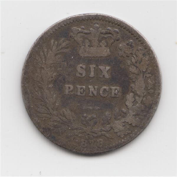 1878 Great Britain 6 Pence Silver Coin
