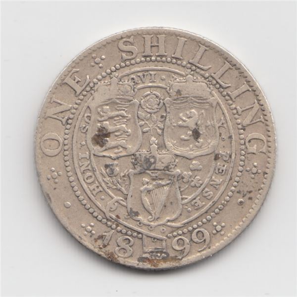 1899 Great Britain Shilling Silver Coin
