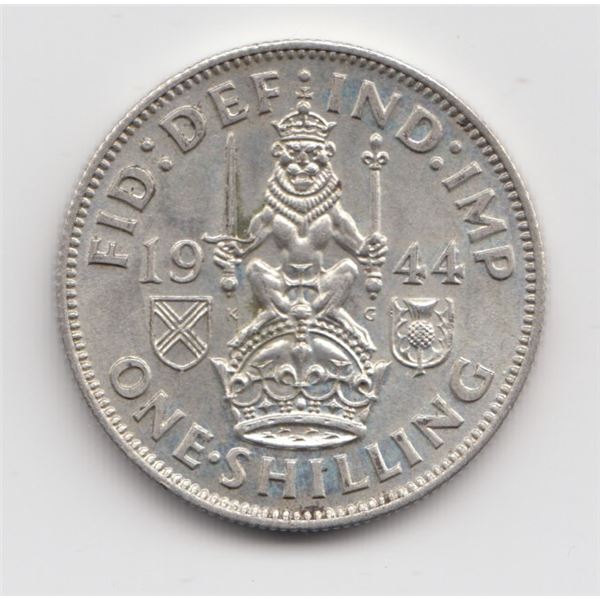 1944 Great Britain 1 Shilling Silver Coin