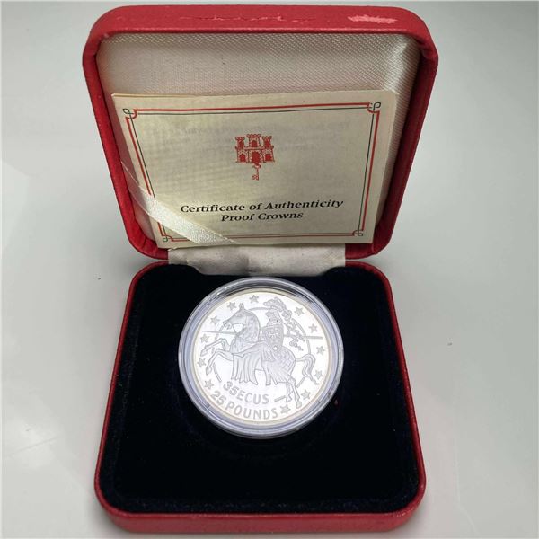1992 Gibraltar 25 Pound Silver Coin