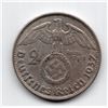 Image 1 : 1937 D Germany 2 Mark Silver Coin