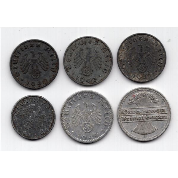 Lot of 6 Germany Coins