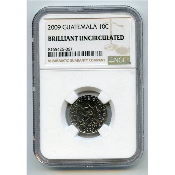 2009 Guatemala 10 Centavos NGC BU