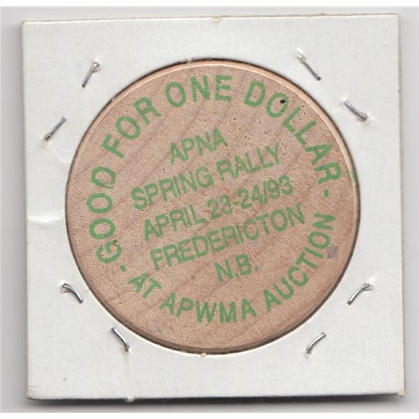 1993 APNA Fredericton NB $1 Wood