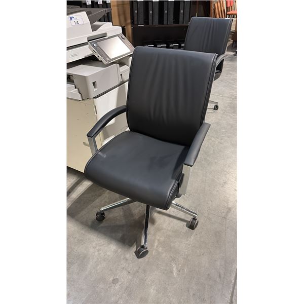 BLACK HYPNOS MID BACK EXECUTIVE CHAIR