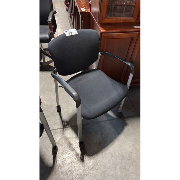 BLACK HAWORTH MOBILE CLIENT CHAIR