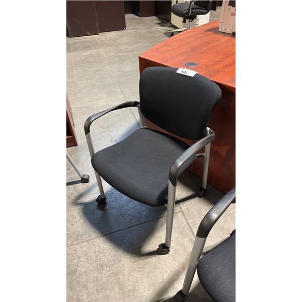 BLACK HAWORTH MOBILE CLIENT CHAIR
