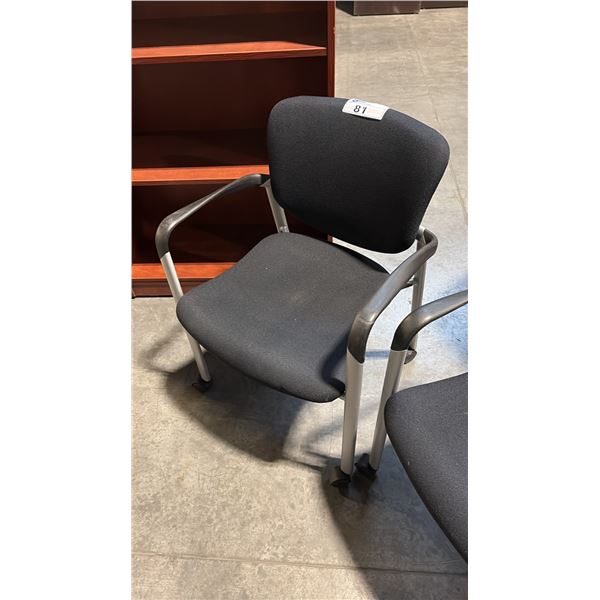 BLACK HAWORTH MOBILE CLIENT CHAIR