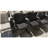 2 BLACK FABRIC CLIENT CHAIRS