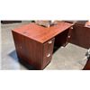 CHERRY BOW FRONT EXECUTIVE DESK