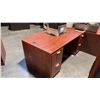 CHERRY BOW FRONT EXECUTIVE DESK