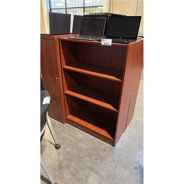 CHERRY 3-TIER 48  HEIGHT BOOK SHELF