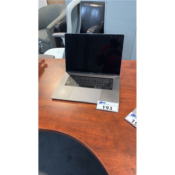 15-INCH APPLE MACBOOK PRO A1990 - NO POWER SUPPLY - WIPED HARD DRIVE
